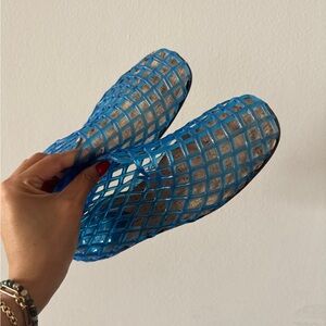 The Row Mara Jelly Flats in Electric Blue 39 9